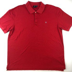 VICTORINOX Classic Fit Red Short Sleeve Polo Shirt Preppy Golf Quiet Luxury